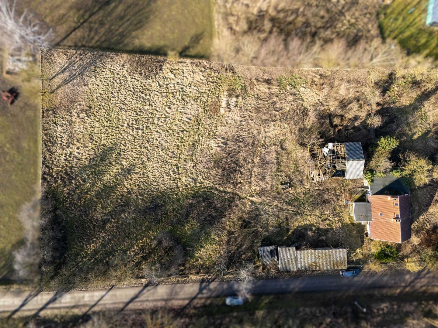 Blick auf das Grundstück