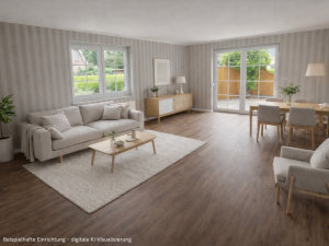 Wohnzimmer EG - möbliert